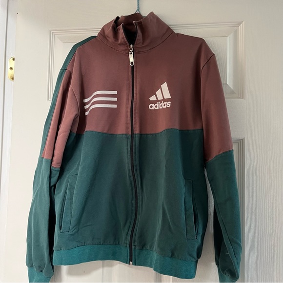 adidas zip up colour block sweater - Picture 1 of 2